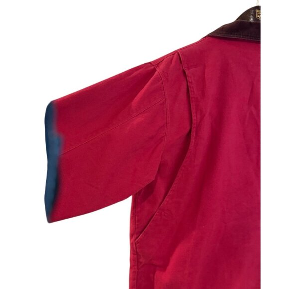Alleghany Trail Vintage Women's Twill Chore Coat Red Pockets Jacket Size Large - Picture 4 of 8
